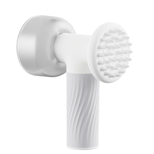 White foaming bath brush, product view
